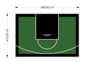 32M2/470X683CM ZIELONO-CZARNE BOISKO DO KOSZYKÓWKI SPEEDSPORT HEXA POWER PRO