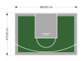 32M2/470X683CM ZIELONO-SZARE BOISKO DO KOSZYKÓWKI SPEEDSPORT HEXA POWER PRO