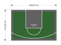 32M2/470X683CM ZIELONO-GRAFITOWE BOISKO DO KOSZYKÓWKI SPEEDSPORT HEXA POWER PRO