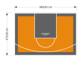 32M2/470X683CM POMARAŃCZOWO-GRAFITOWE BOISKO DO KOSZYKÓWKI SPEEDSPORT HEXA POWER PRO