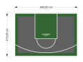 32M2/470X683CM GRAFITOWO-ZIELONE BOISKO DO KOSZYKÓWKI SPEEDSPORT HEXA POWER PRO