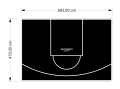 32M2/470X683CM CZARNE BOISKO DO KOSZYKÓWKI SPEEDSPORT HEXA POWER PRO