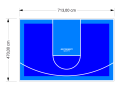 34M2/470X713CM NIEBIESKO-BŁĘKITNE BOISKO DO KOSZYKÓWKI SPEEDSPORT HEXA POWER PRO