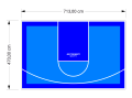 34M2/470X713CM BŁĘKITNO-NIEBIESKIE BOISKO DO KOSZYKÓWKI SPEEDSPORT HEXA POWER PRO