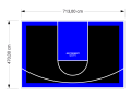 34M2/470X713CM CZARNO-NIEBIESKIE BOISKO DO KOSZYKÓWKI SPEEDSPORT HEXA POWER PRO