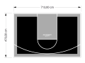 34M2/470X713CM CZARNO-SZARE BOISKO DO KOSZYKÓWKI SPEEDSPORT HEXA POWER PRO