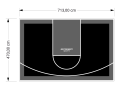 34M2/470X713CM CZARNO-GRAFITOWE BOISKO DO KOSZYKÓWKI SPEEDSPORT HEXA POWER PRO