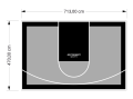 34M2/470X713CM SZARO-CZARNE BOISKO DO KOSZYKÓWKI SPEEDSPORT HEXA POWER PRO