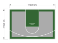 34M2/470X713CM SZARO-ZIELONE BOISKO DO KOSZYKÓWKI SPEEDSPORT HEXA POWER PRO
