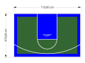 34M2/470X713CM ZIELONO-NIEBIESKIE BOISKO DO KOSZYKÓWKI SPEEDSPORT HEXA POWER PRO