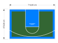 34M2/470X713CM ZIELONO-BŁĘKITNE BOISKO DO KOSZYKÓWKI SPEEDSPORT HEXA POWER PRO