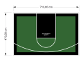34M2/470X713CM ZIELONO-CZARNE BOISKO DO KOSZYKÓWKI SPEEDSPORT HEXA POWER PRO