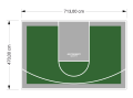 34M2/470X713CM ZIELONO-SZARE BOISKO DO KOSZYKÓWKI SPEEDSPORT HEXA POWER PRO