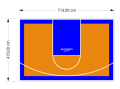 34M2/470X713CM POMARAŃCZOWO-NIEBIESKIE BOISKO DO KOSZYKÓWKI SPEEDSPORT HEXA POWER PRO