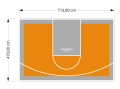 34M2/470X713CM POMARAŃCZOWO-SZARE BOISKO DO KOSZYKÓWKI SPEEDSPORT HEXA POWER PRO