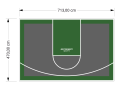 34M2/470X713CM GRAFITOWO-ZIELONE BOISKO DO KOSZYKÓWKI SPEEDSPORT HEXA POWER PRO