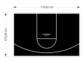 34M2/470X713CM CZARNE BOISKO DO KOSZYKÓWKI SPEEDSPORT HEXA POWER PRO