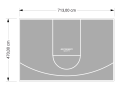 34M2/470X713CM SZARE BOISKO DO KOSZYKÓWKI SPEEDSPORT HEXA POWER PRO