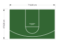 34M2/470X713CM ZIELONE BOISKO DO KOSZYKÓWKI SPEEDSPORT HEXA POWER PRO