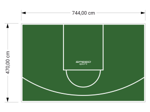 35M2/470X744CM ZIELONE BOISKO DO KOSZYKÓWKI SPEEDSPORT HEXA POWER PRO