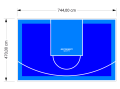 35M2/470X744CM NIEBIESKO-BŁĘKITNE BOISKO DO KOSZYKÓWKI SPEEDSPORT HEXA POWER PRO