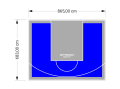 59M2/683X865CM NIEBIESKO-SZARE BOISKO DO KOSZYKÓWKI SPEEDSPORT HEXA POWER PRO