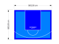 59M2/683X865CM BŁĘKITNO-NIEBIESKIE BOISKO DO KOSZYKÓWKI SPEEDSPORT HEXA POWER PRO