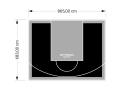 59M2/683X865CM CZARNO-SZARE BOISKO DO KOSZYKÓWKI SPEEDSPORT HEXA POWER PRO