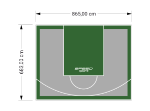 59M2/683X865CM SZARO-ZIELONE BOISKO DO KOSZYKÓWKI SPEEDSPORT HEXA POWER PRO