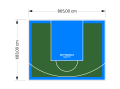 59M2/683X865CM ZIELONO-BŁĘKITNE BOISKO DO KOSZYKÓWKI SPEEDSPORT HEXA POWER PRO