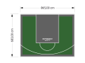 59M2/683X865CM ZIELONO-GRAFITOWE BOISKO DO KOSZYKÓWKI SPEEDSPORT HEXA POWER PRO