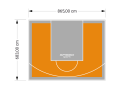 59M2/683X865CM POMARAŃCZOWO-SZARE BOISKO DO KOSZYKÓWKI SPEEDSPORT HEXA POWER PRO