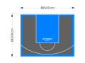 59M2/683X865CM GRAFITOWO-BŁĘKITNE BOISKO DO KOSZYKÓWKI SPEEDSPORT HEXA POWER PRO