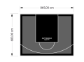 59M2/683X865CM GRAFITOWO-CZARNE BOISKO DO KOSZYKÓWKI SPEEDSPORT HEXA POWER PRO