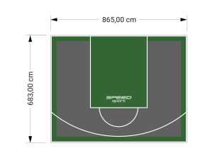 59M2/683X865CM GRAFITOWO-ZIELONE BOISKO DO KOSZYKÓWKI SPEEDSPORT HEXA POWER PRO