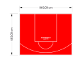59M2/683X865CM CZERWONE BOISKO DO KOSZYKÓWKI SPEEDSPORT HEXA POWER PRO