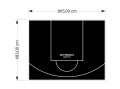 59M2/683X865CM CZARNE BOISKO DO KOSZYKÓWKI SPEEDSPORT HEXA POWER PRO