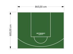 59M2/683X865CM ZIELONE BOISKO DO KOSZYKÓWKI SPEEDSPORT HEXA POWER PRO