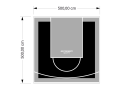 25M2/500X500CM CZARNO-SZARE BOISKO DO KOSZYKÓWKI SPEEDSPORT HEXA POWER PRO