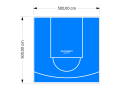 25M2/500X500CM BŁĘKITNE BOISKO DO KOSZYKÓWKI SPEEDSPORT HEXA POWER PRO
