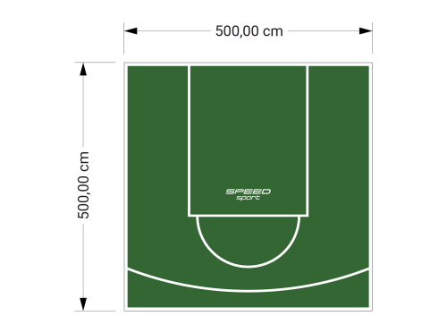 25M2/500X500CM ZIELONE BOISKO DO KOSZYKÓWKI SPEEDSPORT HEXA POWER PRO