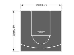 25M2/500X500CM GRAFITOWE BOISKO DO KOSZYKÓWKI SPEEDSPORT HEXA POWER PRO