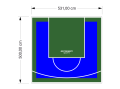 27M2/500X531CM NIEBIESKO-ZIELONE BOISKO DO KOSZYKÓWKI SPEEDSPORT HEXA POWER PRO