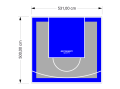 27M2/500X531CM SZARO-NIEBIESKIE BOISKO DO KOSZYKÓWKI SPEEDSPORT HEXA POWER PRO
