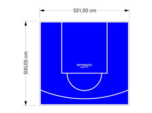 27M2/500X531CM NIEBIESKIE BOISKO DO KOSZYKÓWKI SPEEDSPORT HEXA POWER PRO