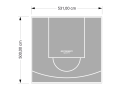 27M2/500X531CM SZARE BOISKO DO KOSZYKÓWKI SPEEDSPORT HEXA POWER PRO