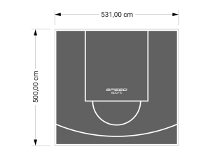 27M2/500X531CM GRAFITOWE BOISKO DO KOSZYKÓWKI SPEEDSPORT HEXA POWER PRO