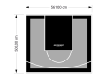 28M2/500X561CM SZARO-CZARNE BOISKO DO KOSZYKÓWKI SPEEDSPORT HEXA POWER PRO