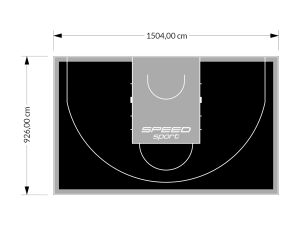 139M2/926X1504CM CZARNO-SZARE BOISKO DO KOSZYKÓWKI 3X3 SPEEDSPORT HEXA POWER PRO