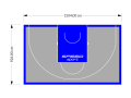 139M2/926X1504CM SZARO-NIEBIESKIE BOISKO DO KOSZYKÓWKI 3X3 SPEEDSPORT HEXA POWER PRO